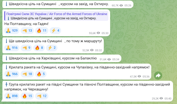 Повітряна тривога в Україні 10 вересня через ракети - фото 1