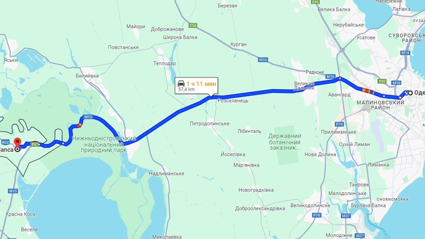 Время пути к границам Одесчины — пробки на международных трассах на утро вторника
