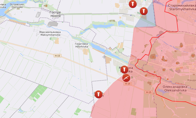 Карта бойових дій на 9 вересня