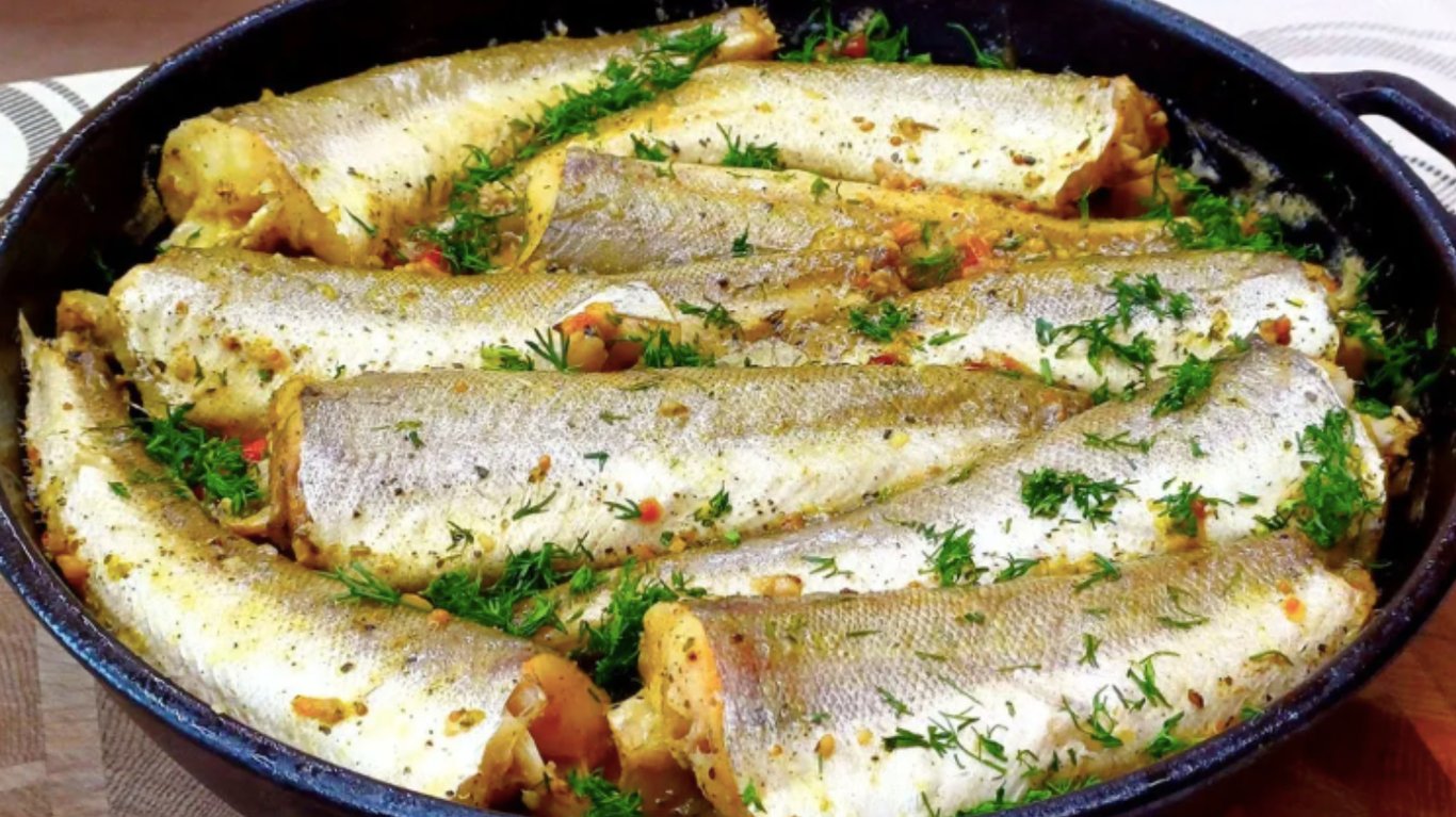 рецепт хека з овочами на вечерю