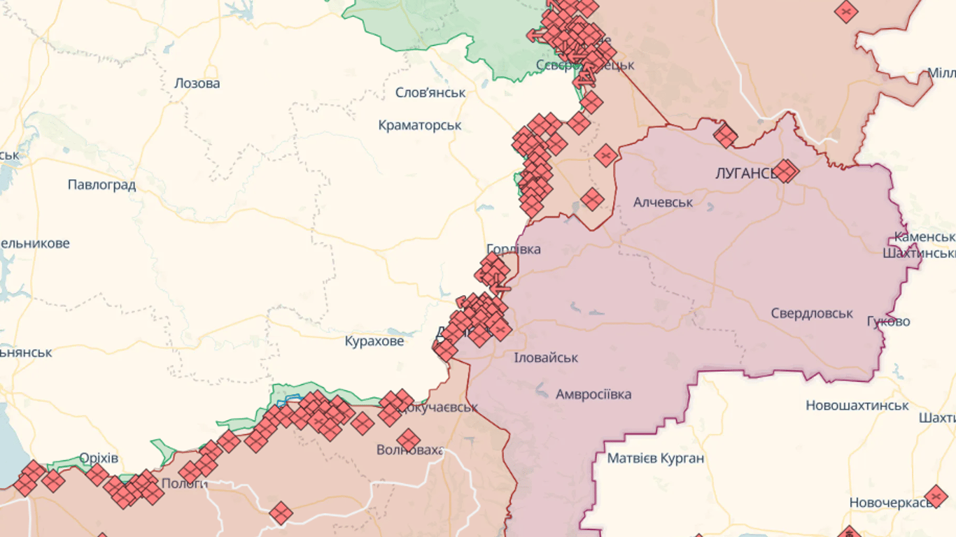 Онлайн-карти бойових дій в Україні на 20 липня: DeepState, Liveuamap, ISW