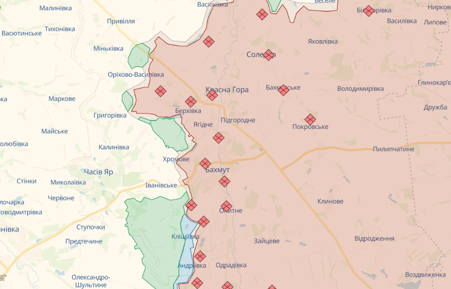Карта боевых действий на 18 сентября