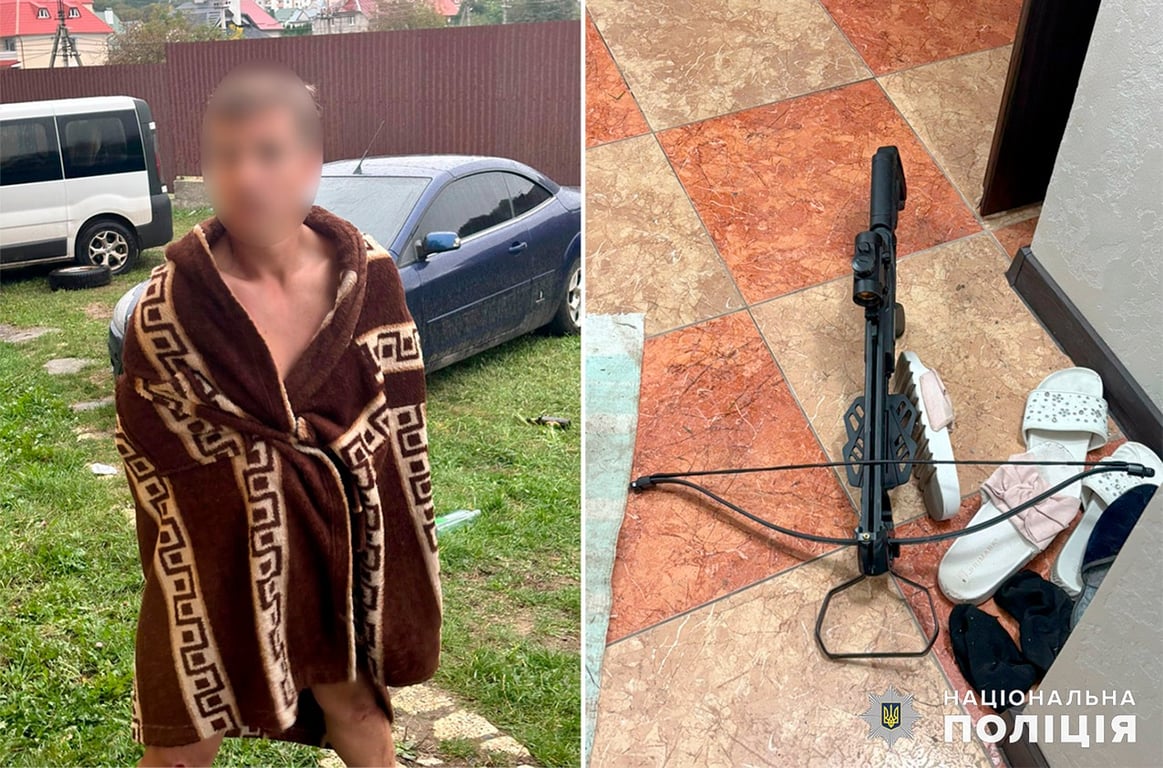 Чоловік з арбалета розстріляв автомобіль на Хмельниччині