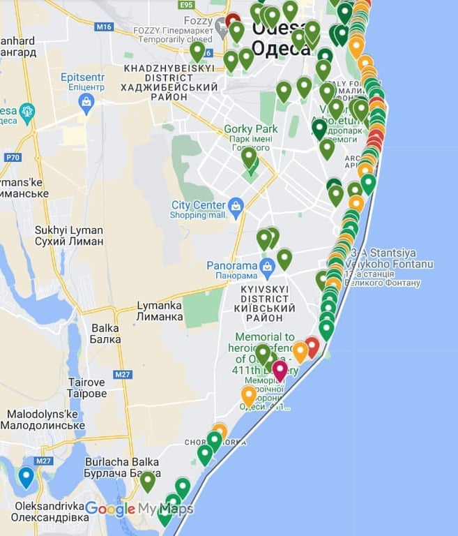 От Ланжерона до Посейдона - для отдыхающих создали интерактивную карту пляжей Одессы - фото 2