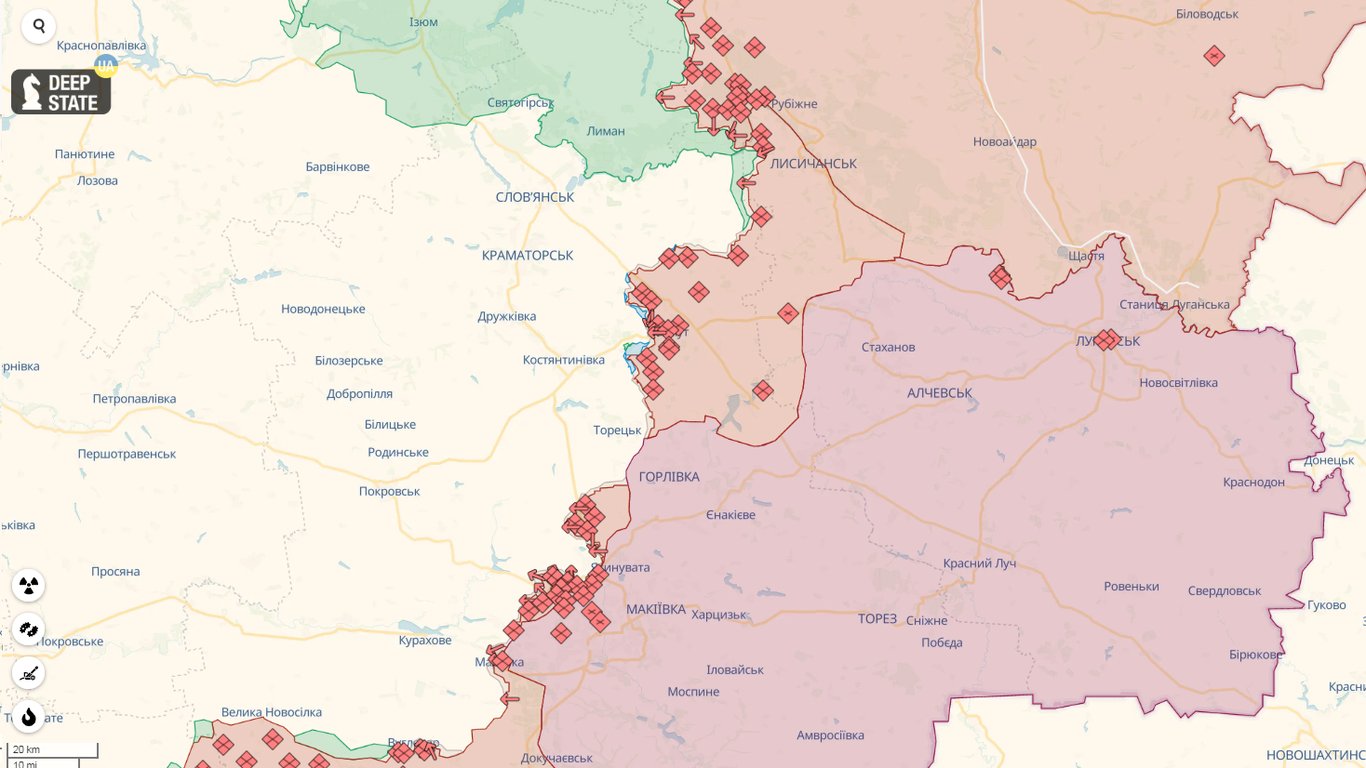 Карта бойових дій в Україні на 22.05.2023: онлайн Deep State, liveuamap