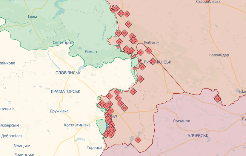 Карта бойових дій станом на 20 жовтня