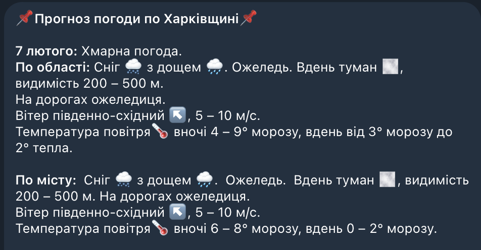 Синоптики попереджають про зимову негоду у Харкові завтра - фото 1