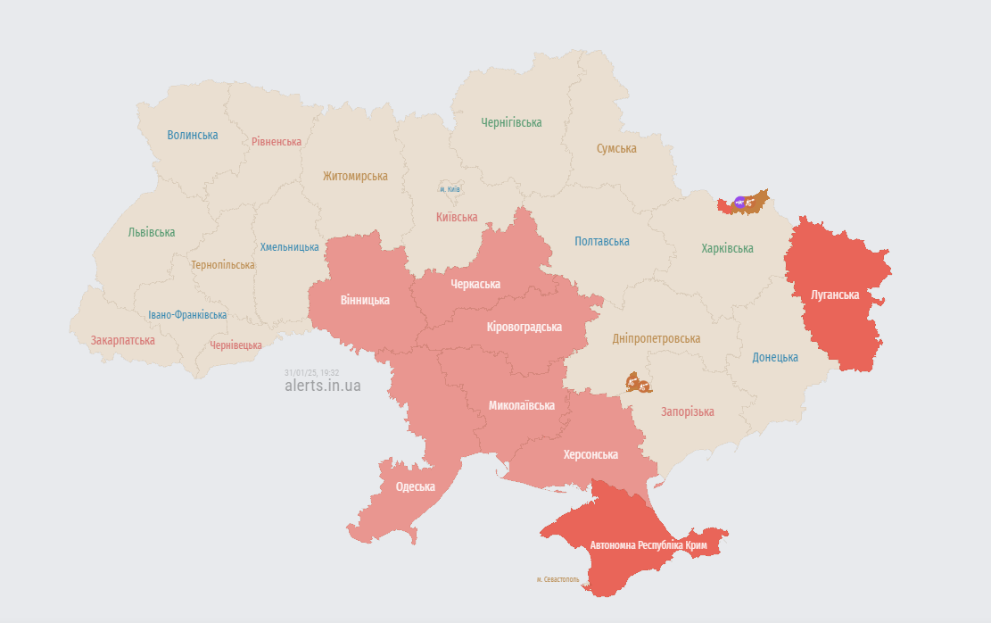 повітряна тривога в Україні