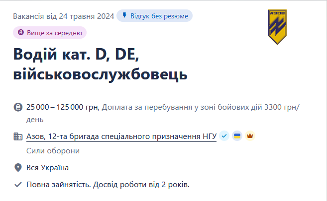 На фронте нужны водители микроавтобусов — в полку "Азов" появилась новая вакансия - фото 1