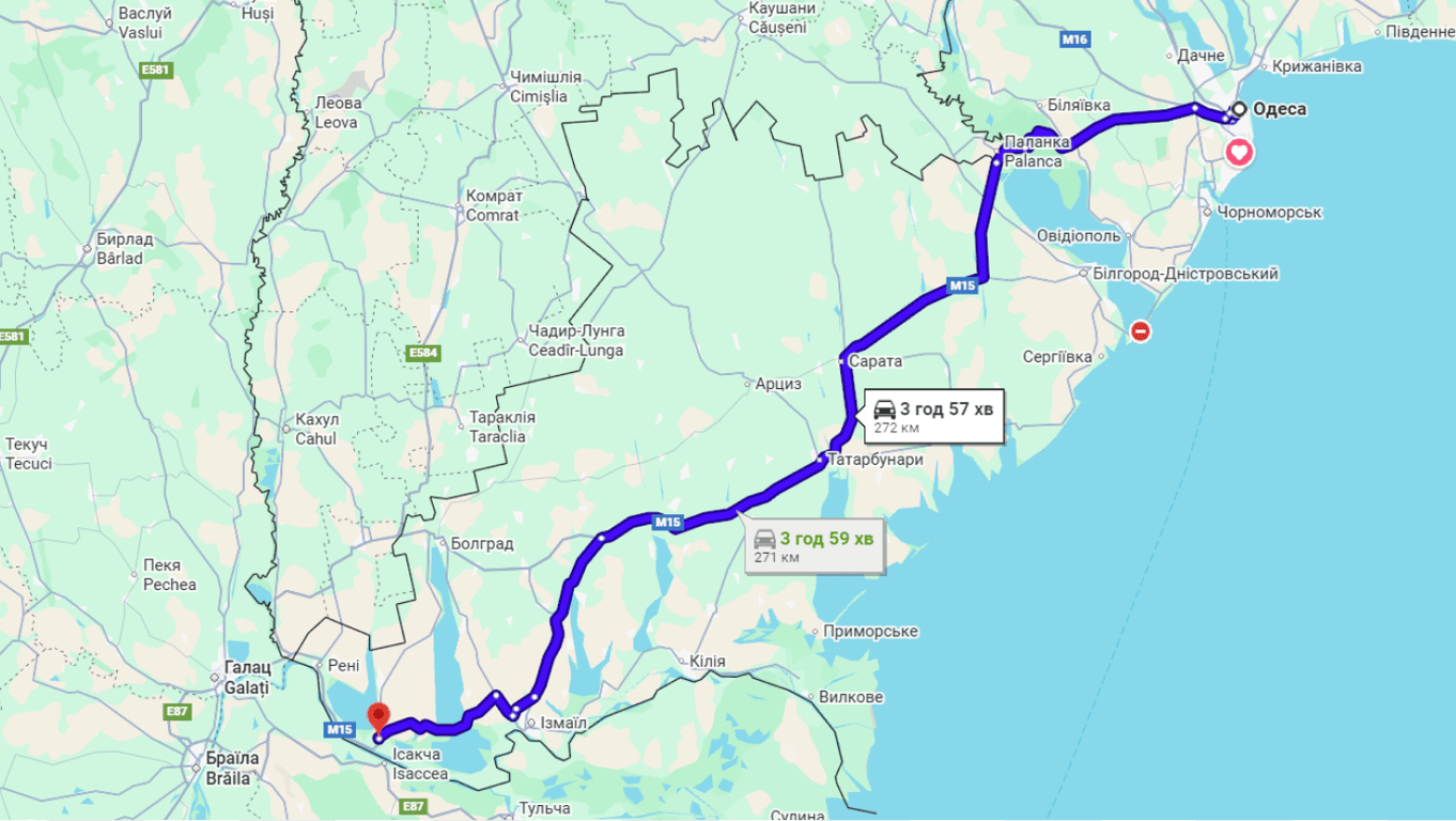 Затори на трасі Одеса-Рені