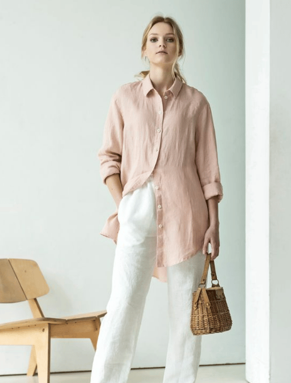 Белые брюки под рубашку