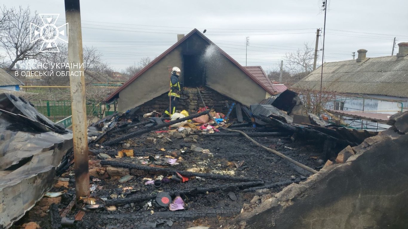 Пожар в Одесской области привел к гибели человека