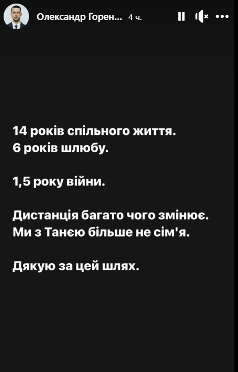 розлучення Горенюка