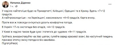 прогноз на 17 ноября