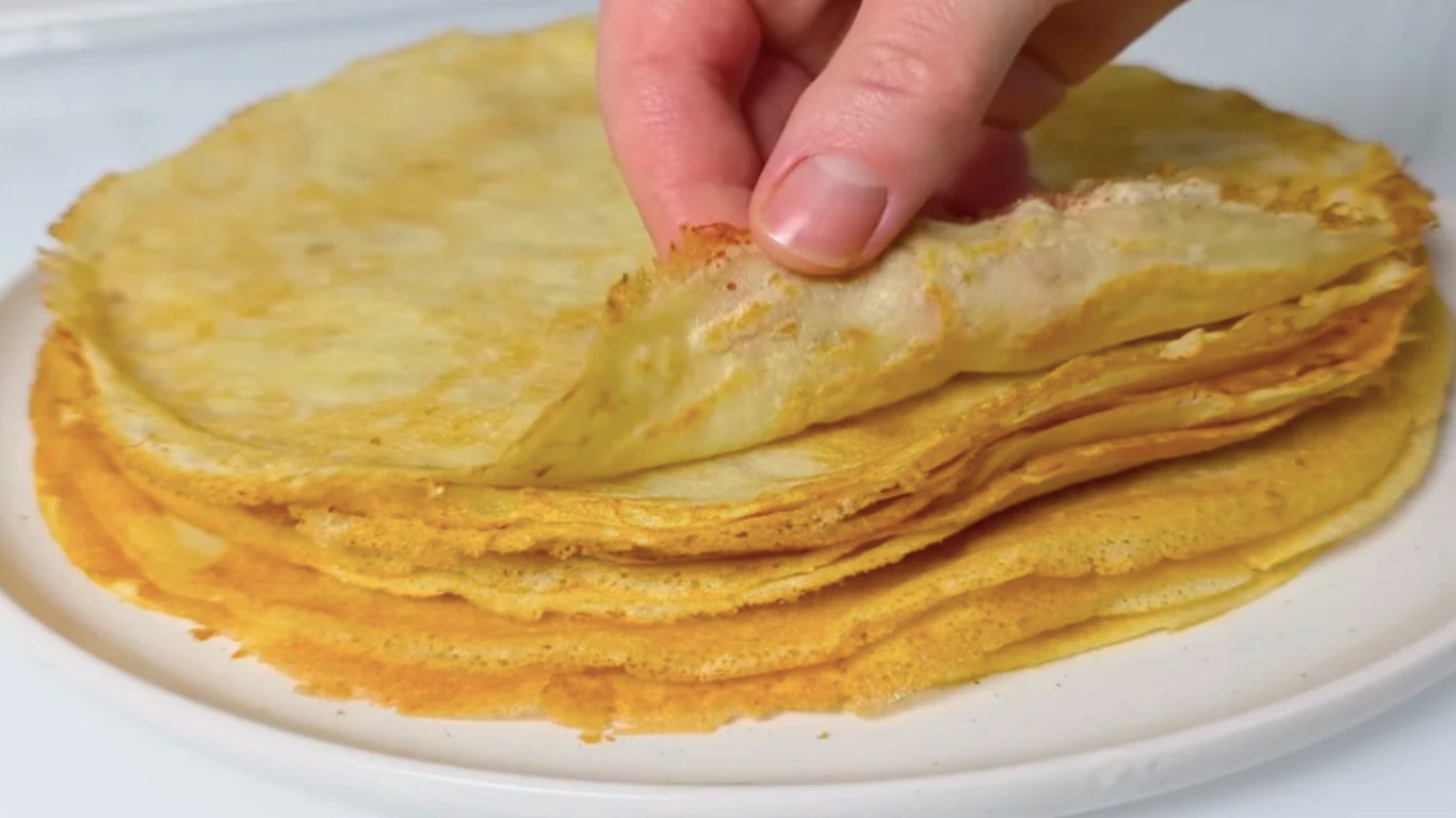 рецепт тіста для млинців на мінеральній воді