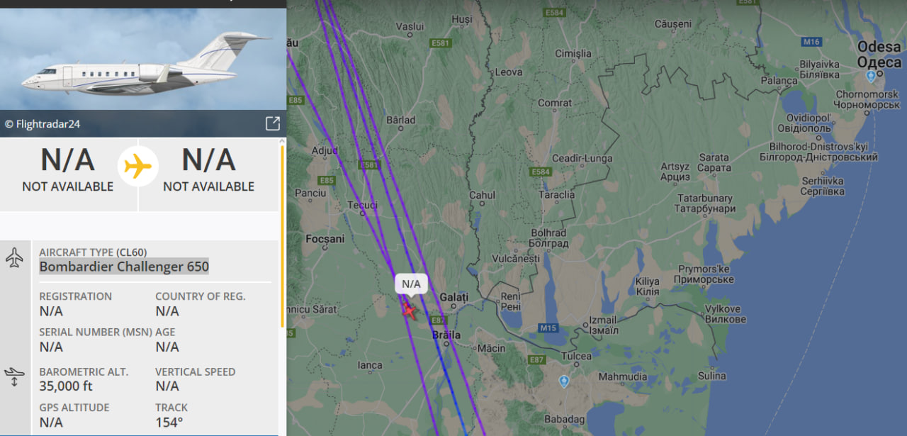 Літак НАТО поблизу Одещини 30 травня