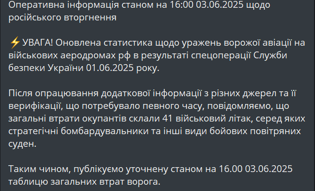 Операція Павутина — у Генштабі назвали кількість знищених літаків - фото 1