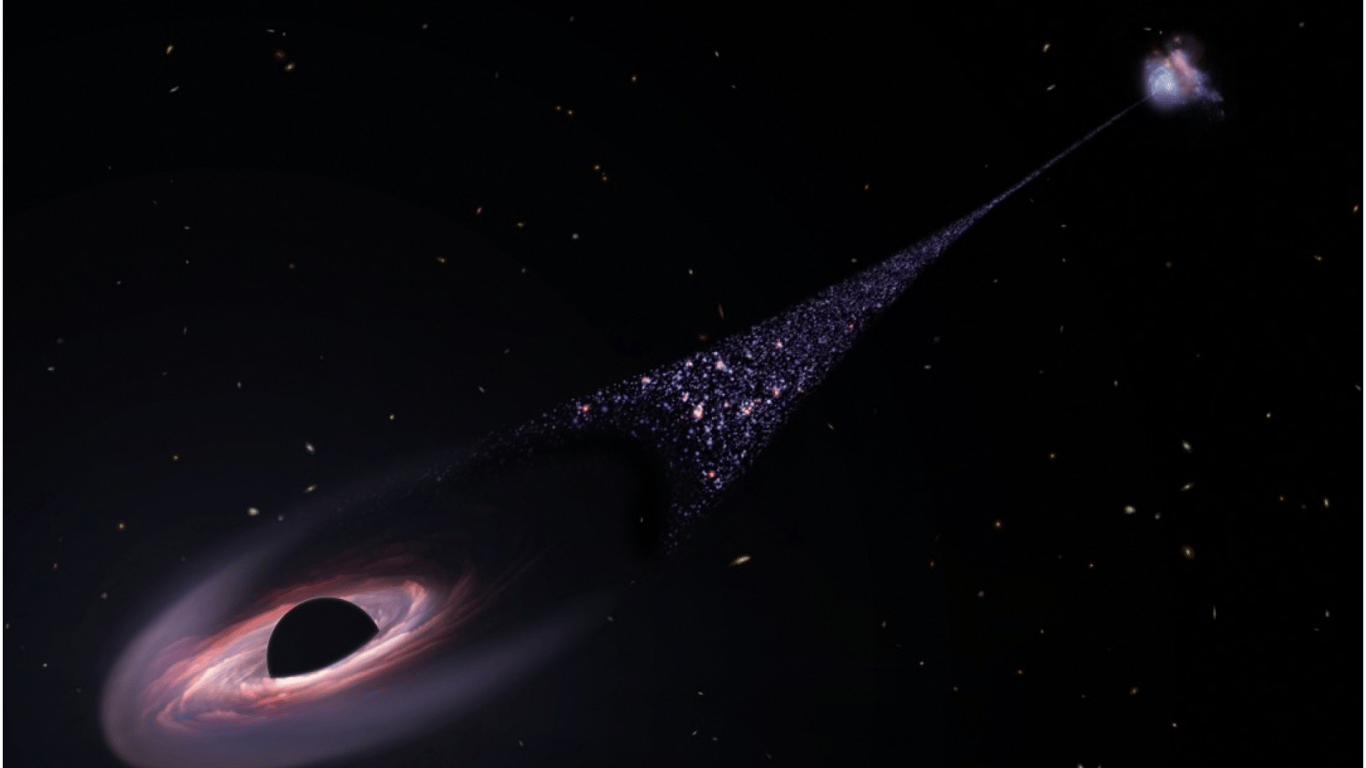Вчені випадково виявили чорну діру з ланцюжком зірок: що відомо