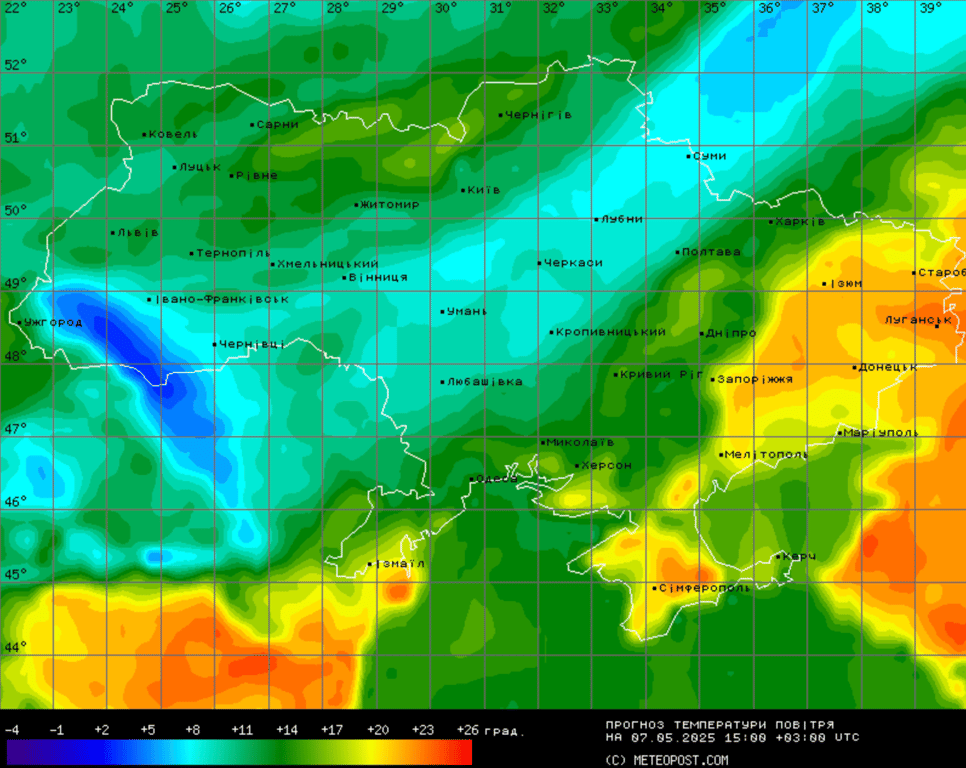 Погода в Україні 7 травня