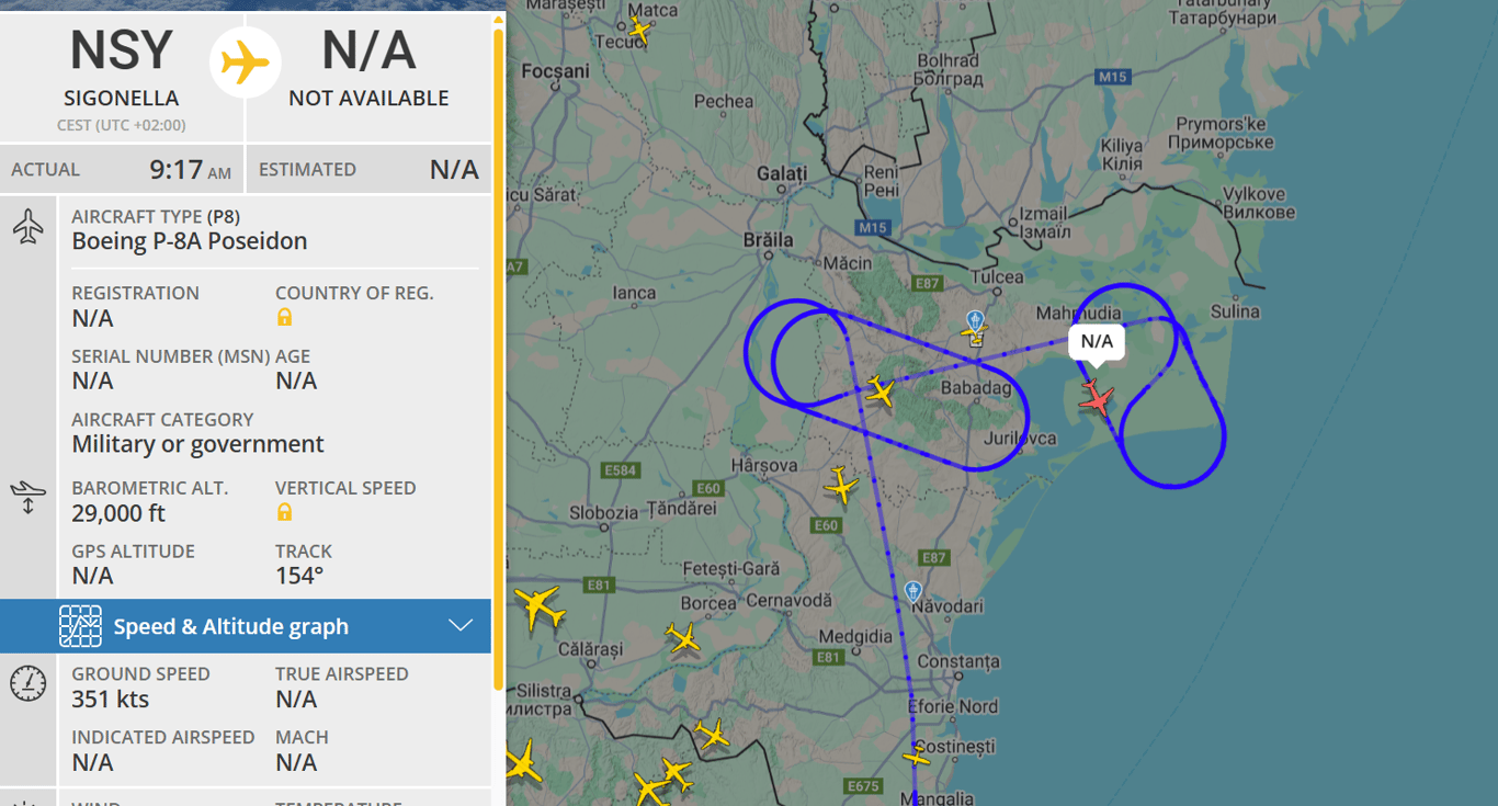 Біля Одещини фіксується активність американської розвідки - фото 1