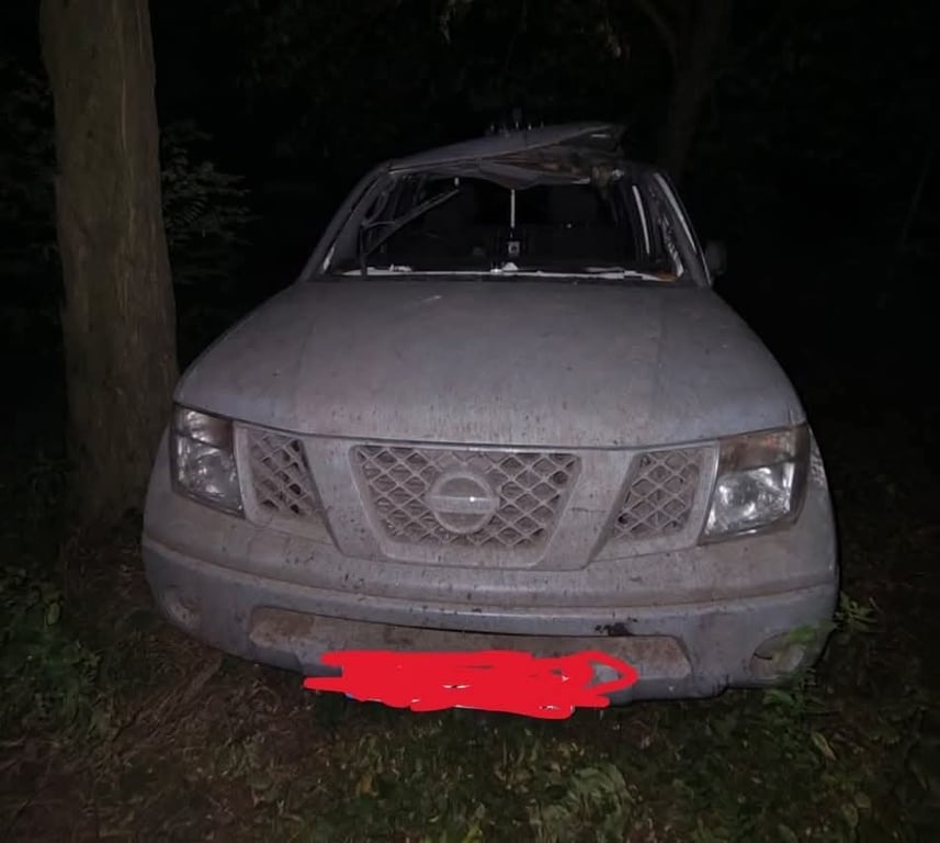 Автівка, яку обстріляли росіяни