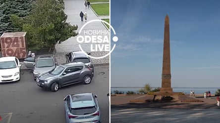 Ручник не для Infiniti: в Одессе авто катилось к памятнику Неизвестному матросу. Видео момента - 285x160