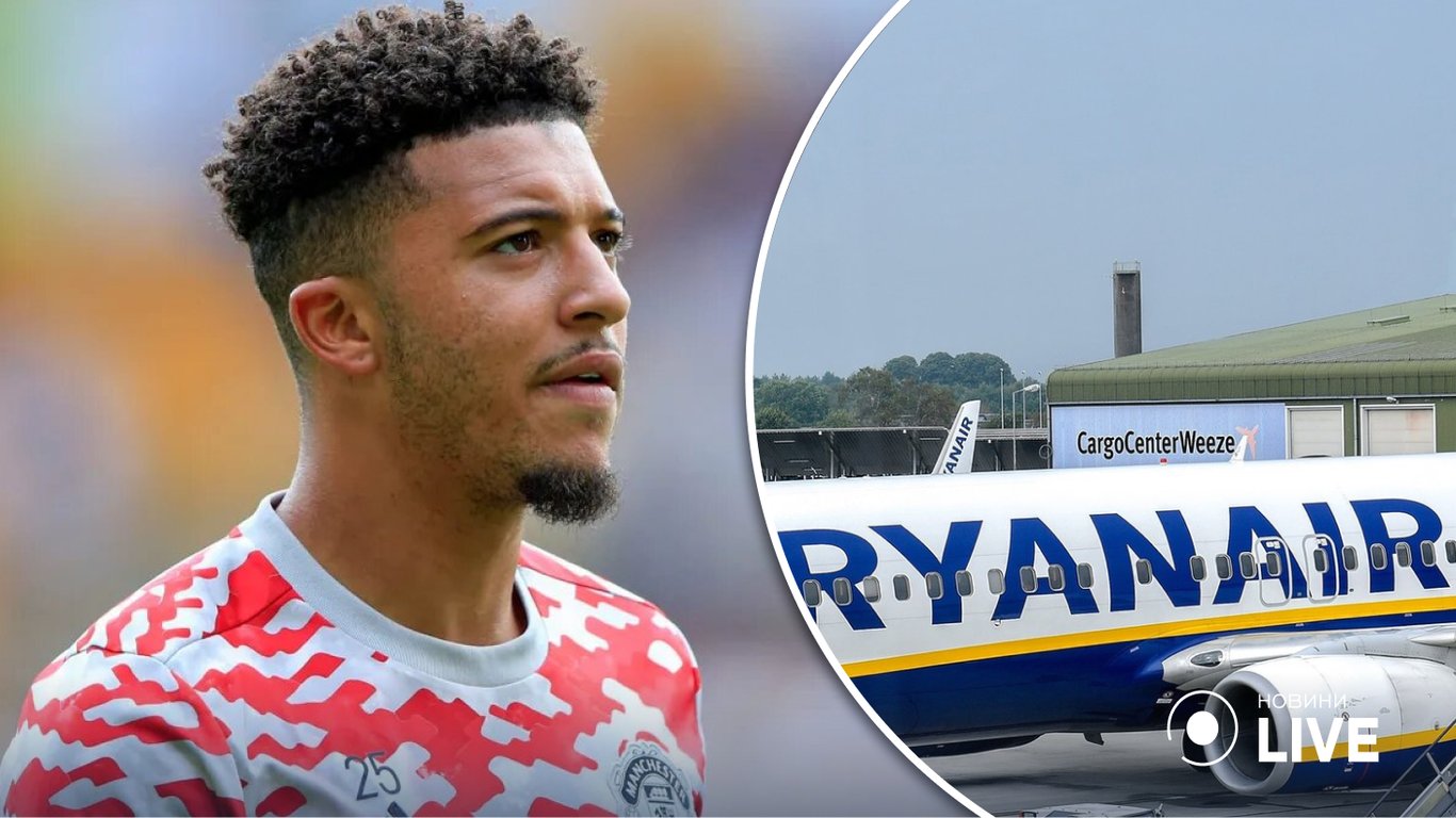 Авиакомпания Ryanair поможет звезде Манчестер Юнайтед Джейдону Санчо
