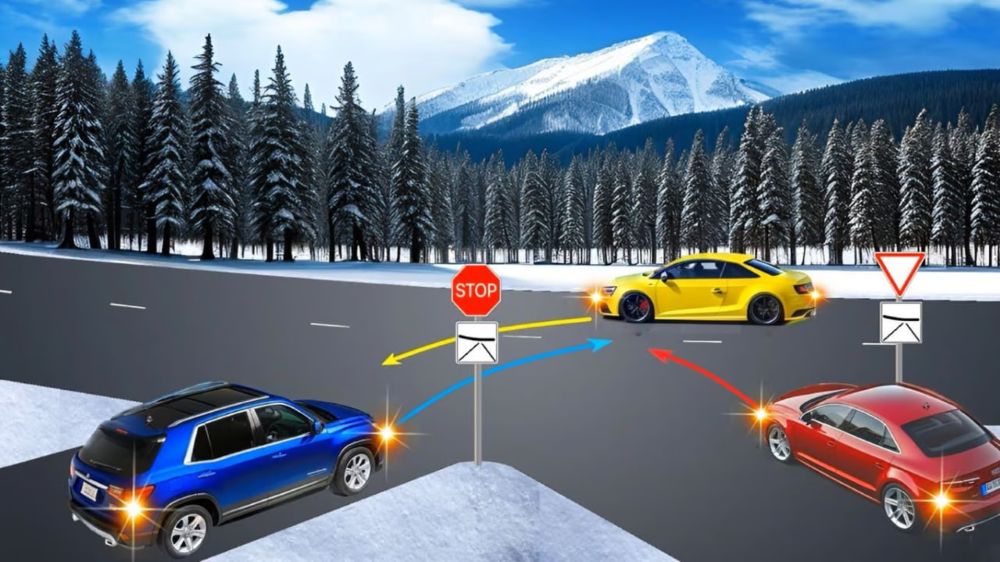 Непростий ПДР тест — в якому порядку роз’їдуться авто - фото 1