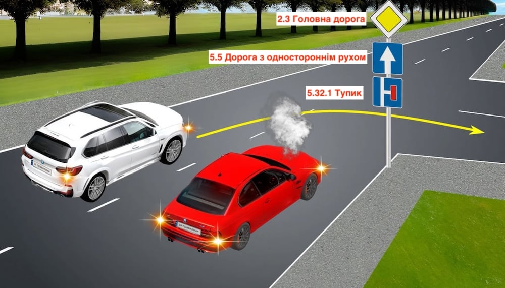 Тест з ПДР: чи дозволено водію повернути праворуч?