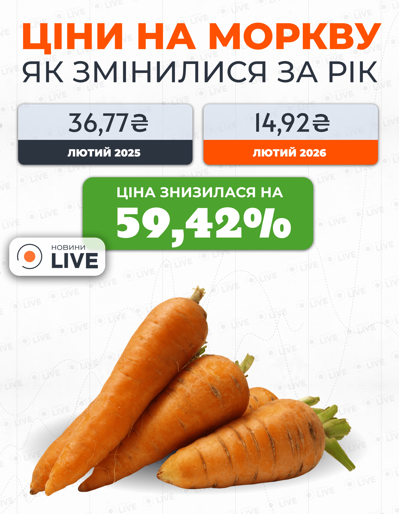 Инфографика с ценами на морковь