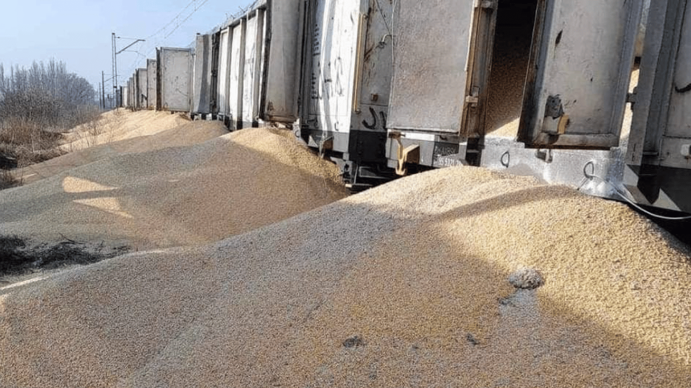 В Польше неизвестные высыпали десять вагонов украинской кукурузы