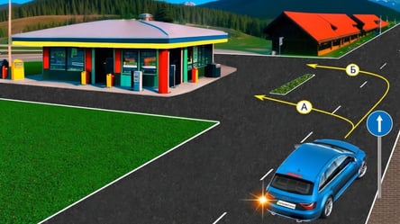 Тест ПДР — яка траєкторія повороту ліворуч дозволена - 285x160