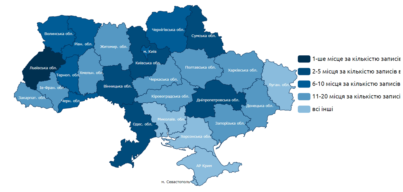 НАПК назвало ТОП-10 самых коррумпированных областей Украины