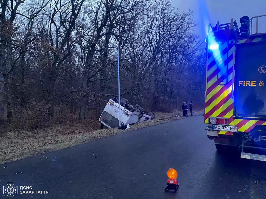 ДТП на Закарпатті — рейсовий автобус з'їхав у кювет, є потерпілі - фото 3