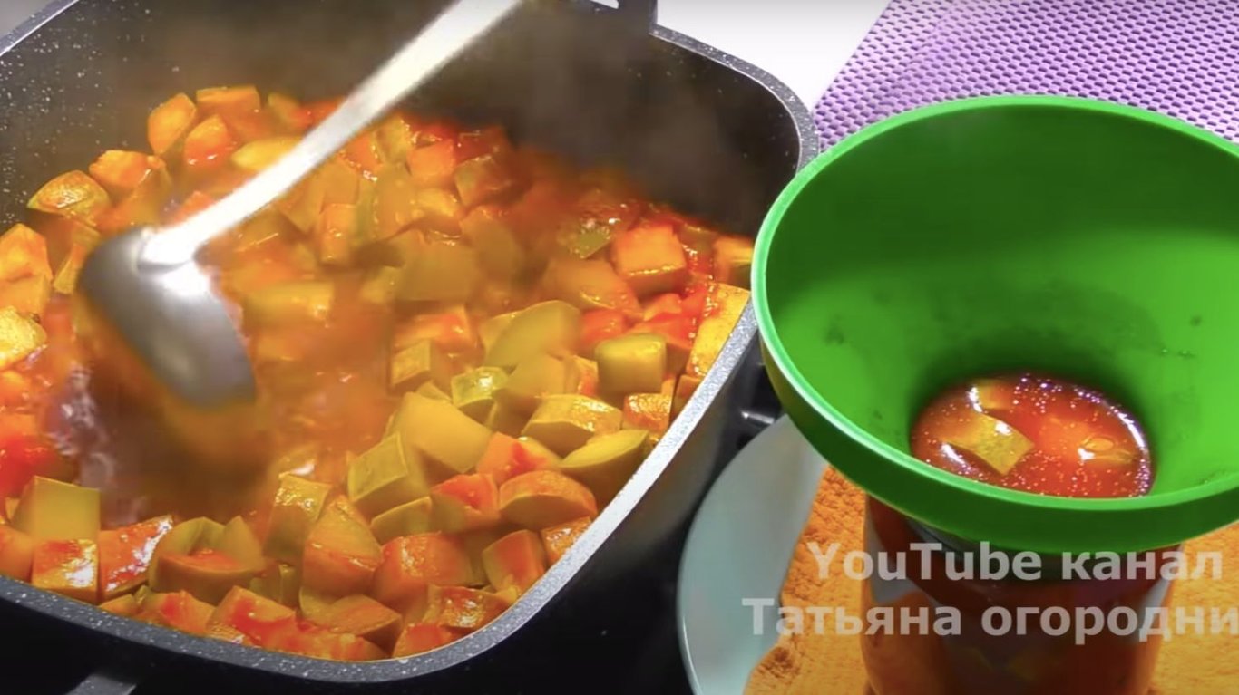 рецепт кабачков на зиму в томатном соусе 