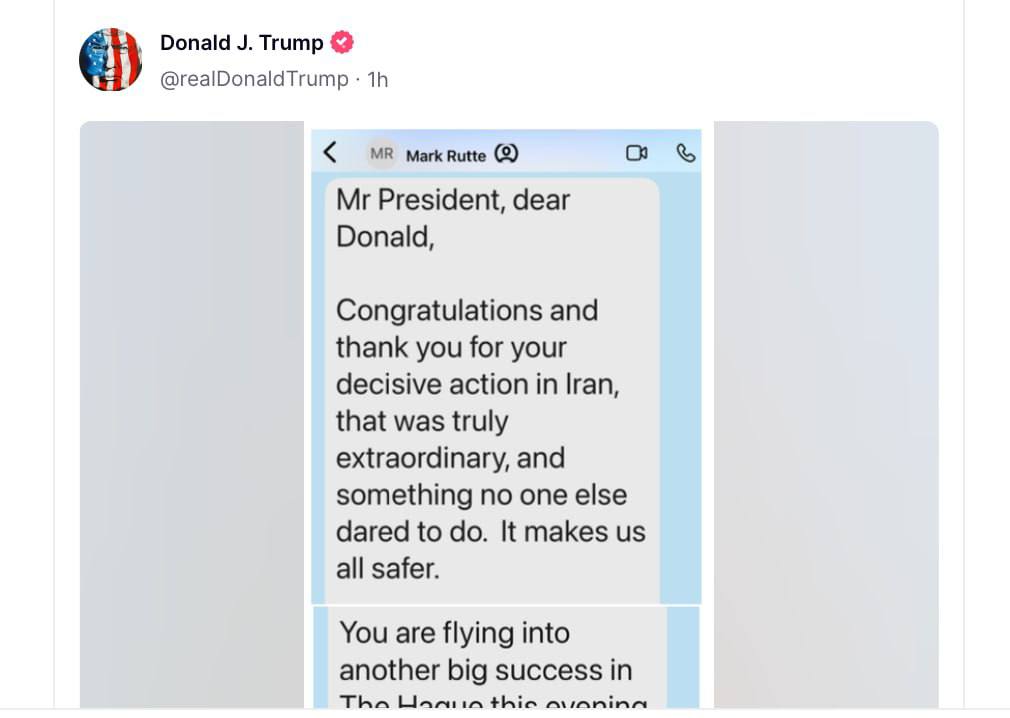Листування Трампа та Рютте