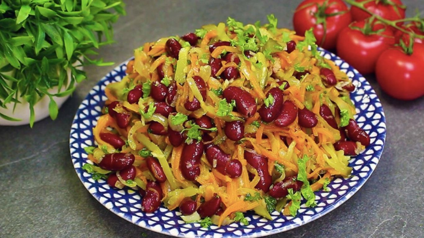 ситний пісний салат з овочами