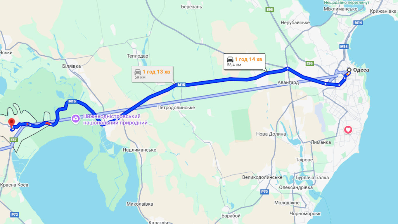 Затори на трасі Одеса-Рені