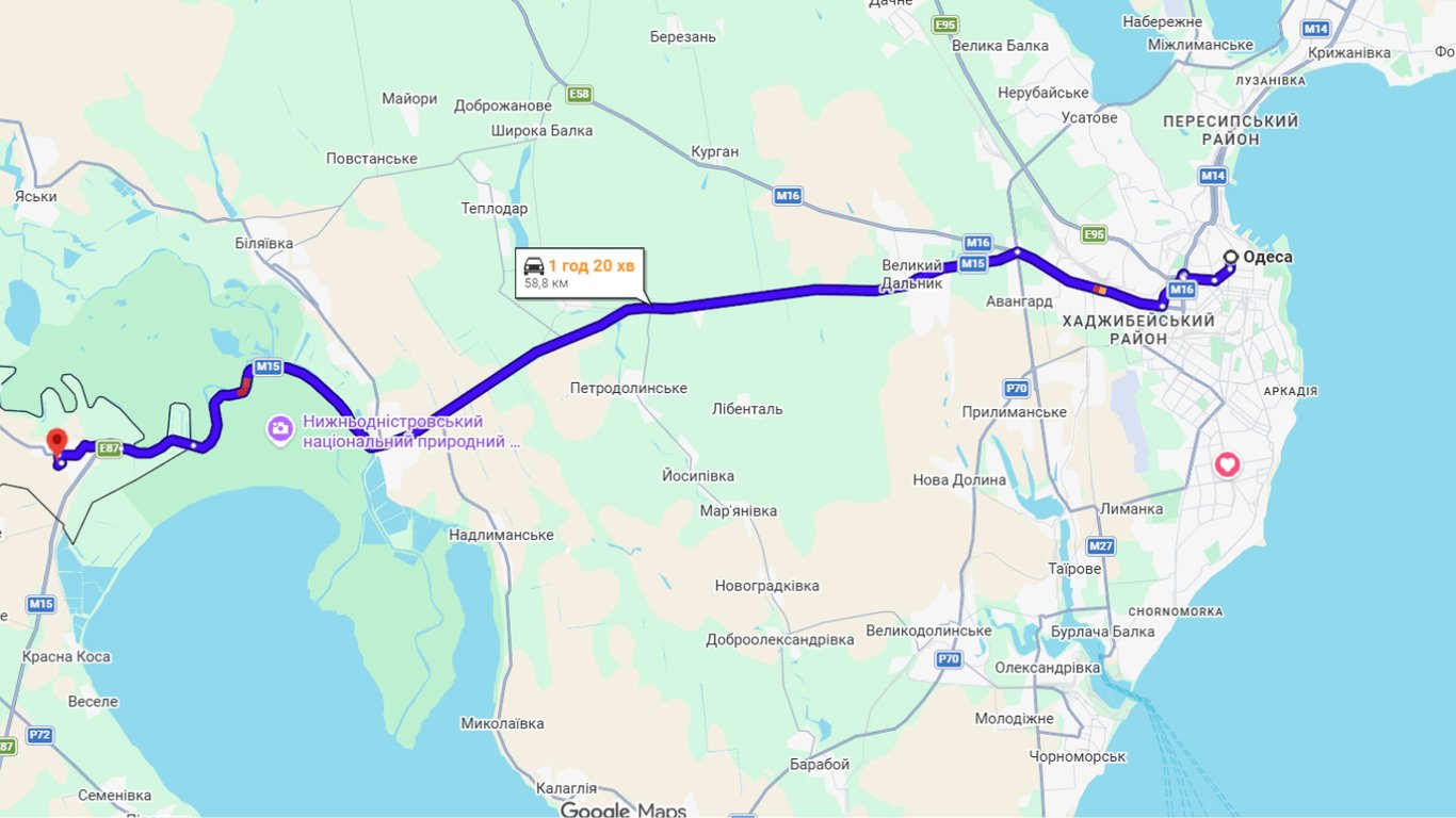 Затори на трасі Одеса-Рені