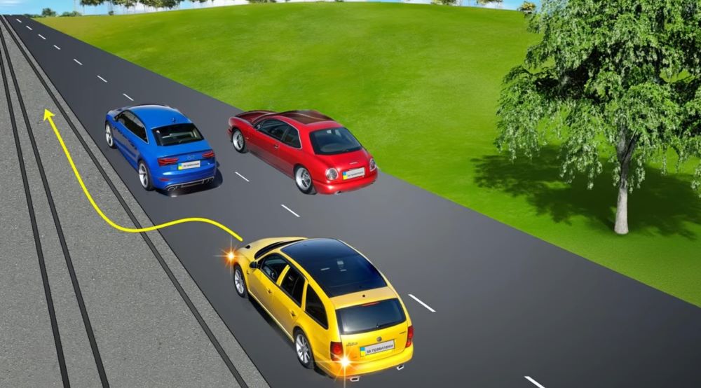 Коварный тест по ПДД — разрешен ли водителю желтого авто обгон - фото 1