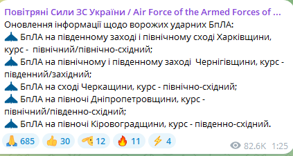 Атака БпЛА вночі 21 грудня