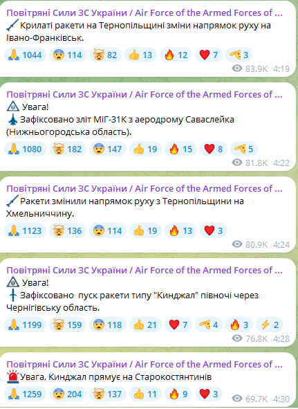 Ракетная опасность по всей Украине — куда летят вражеские цели - фото 4