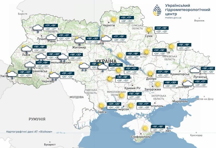 Погода в Україні 19 липня 2026 року 