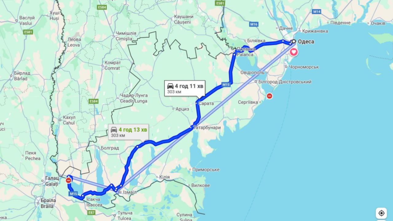 Затори на  расі Одеса-Рені