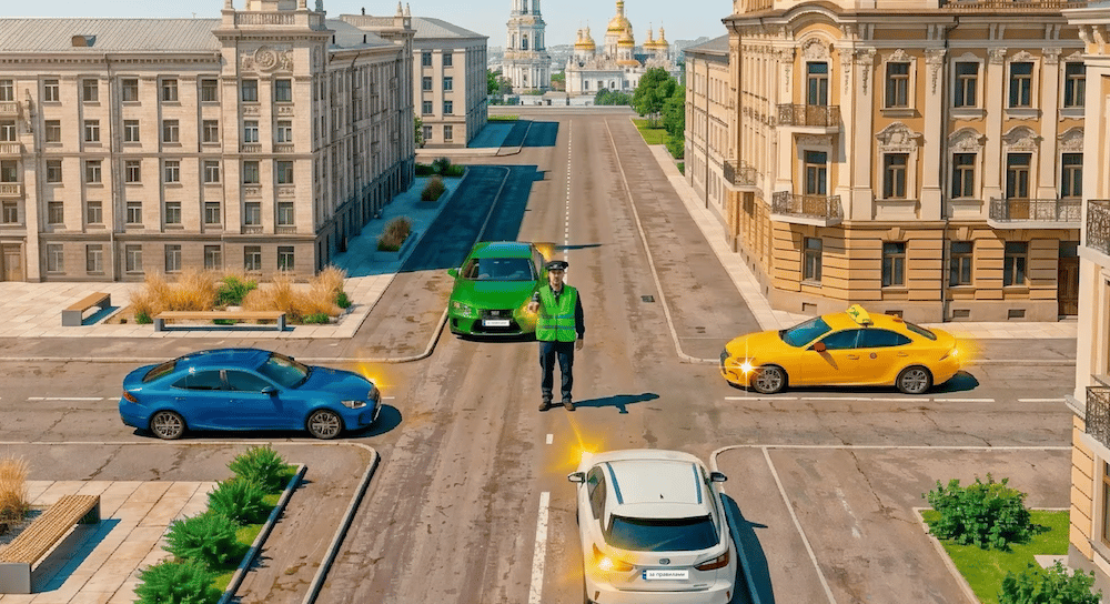 Тест ПДР: хто може проїхати за сигналом регулювальника