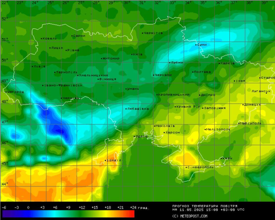 Погода в Україні в неділю, 11 травня
