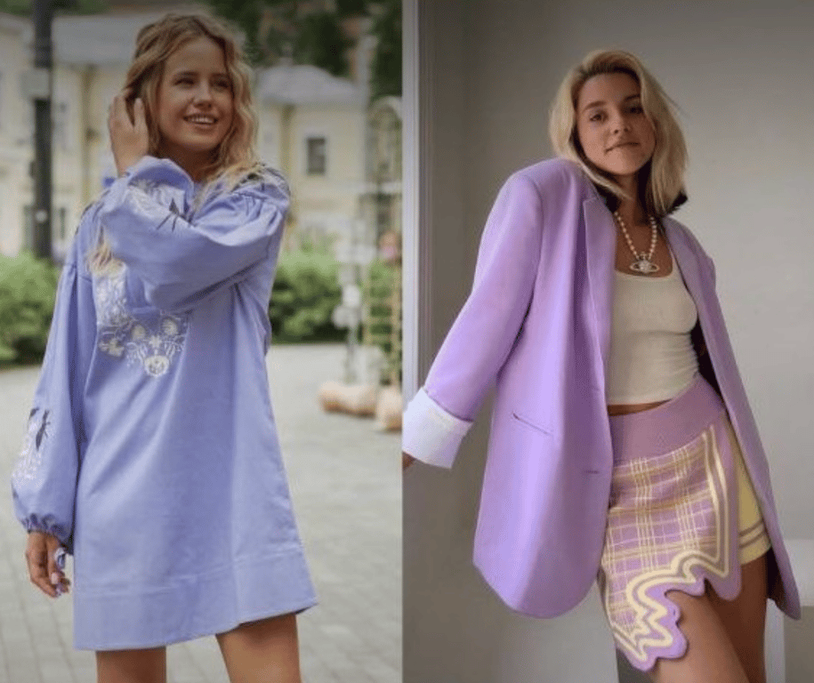 Лавандовий відтінок в одязі буде мати особливий вигляд