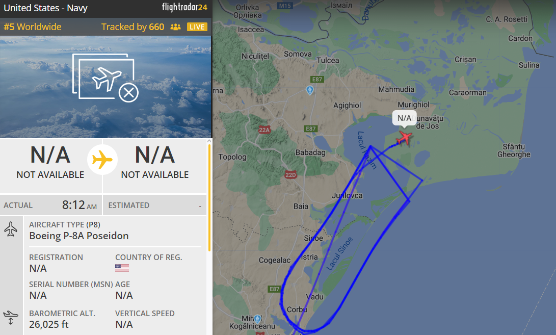 Маршрут літака НАТО сьогодні, у понеділок, 8 липня