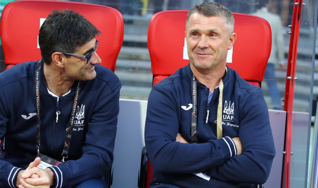 Сергей Ребров и его ассистент в сборной Украины Висенте Гомес