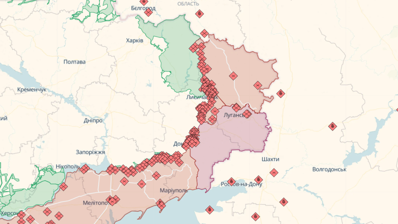 Онлайн карти бойових дій в Україні на 2 липня: DeepState, Liveuamap, ISW